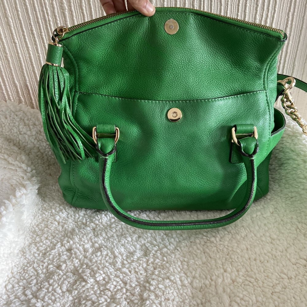 Michael Kors green real leather medium cross body bag - Picture 4 of 9